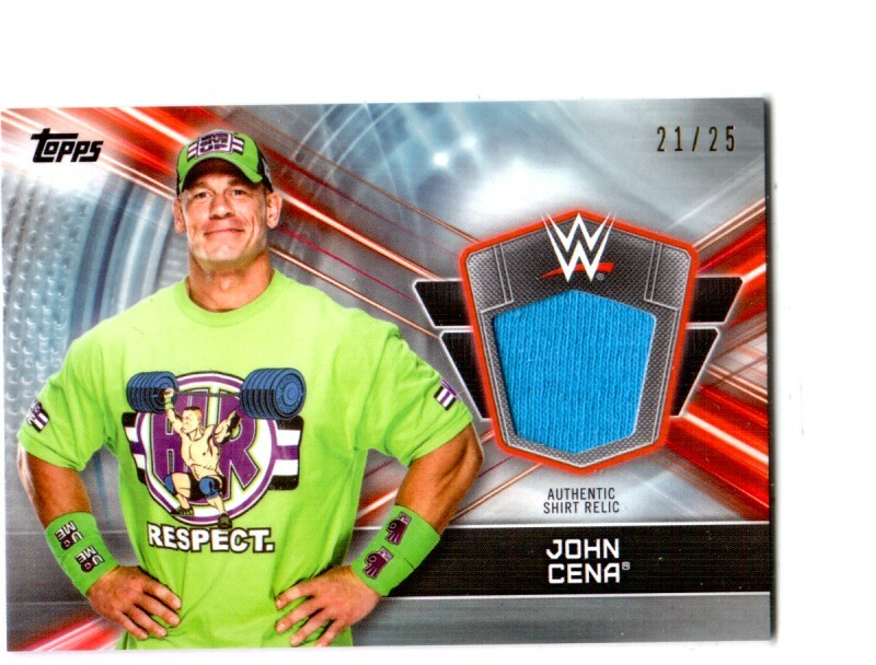 WWE John Cena 2019 Topps Road To WrestleMania Silver Shirt Relic Card SN 21  / 25 | eBay